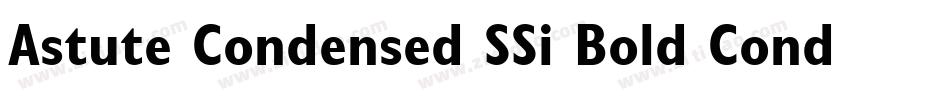 Astute Condensed SSi Bold Condensed字体转换